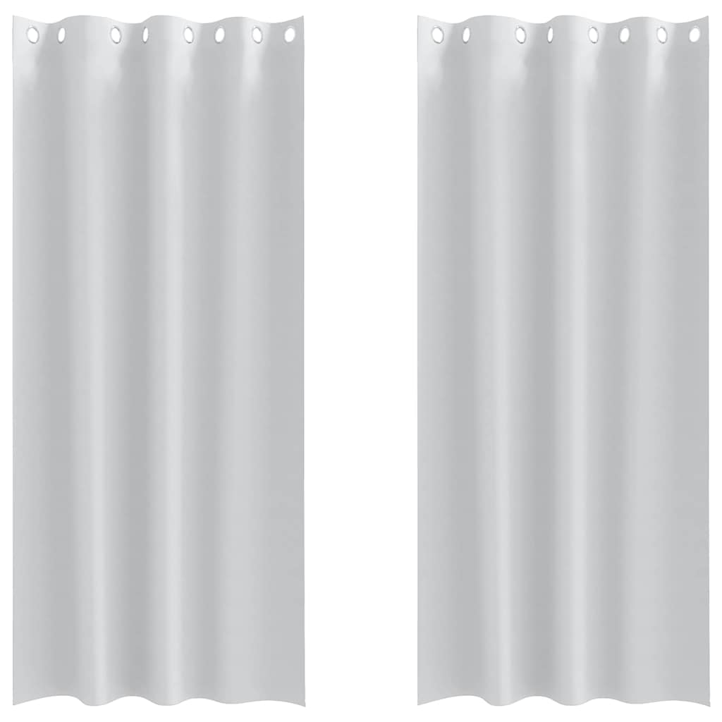 Mørklægningsgardiner med ringe 2 stk. Bleg Grå 260 x 140 cm