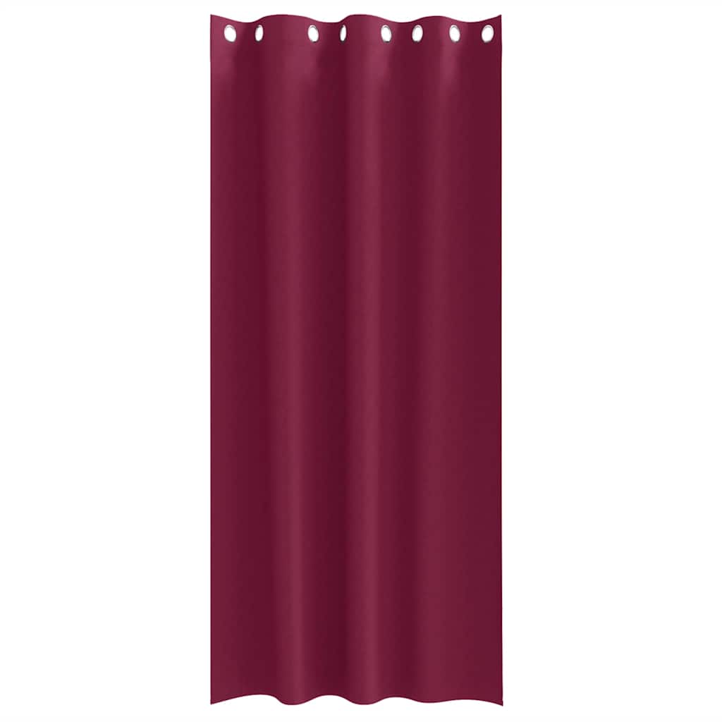 Mørklægningsgardiner med ringe 2 stk. Vinrød 245 x 140 cm