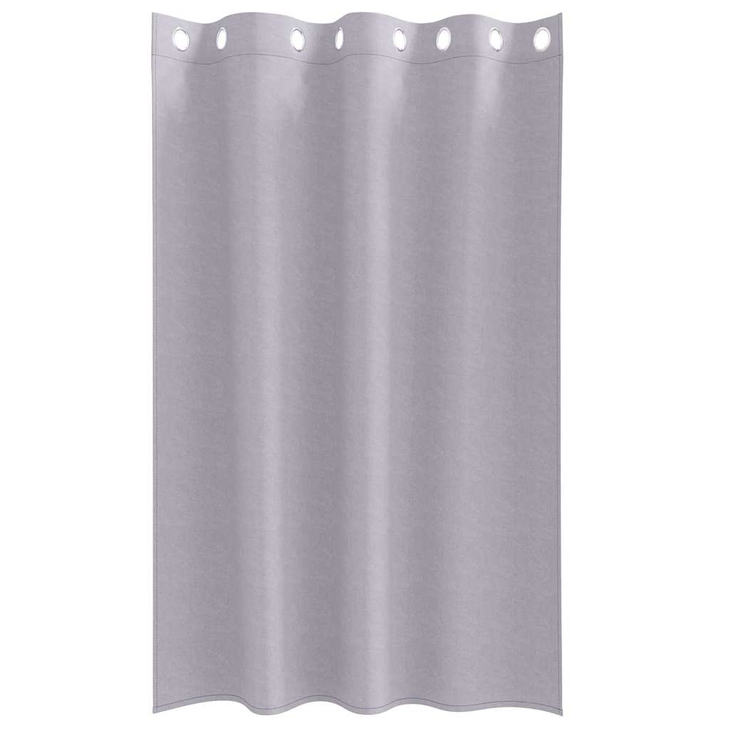 Mørklægningsgardiner med ringe 2 stk. Metal Grå 175 x 140 cm