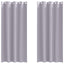 Mørklægningsgardiner med ringe 2 stk. Metal Grå 260 x 140 cm