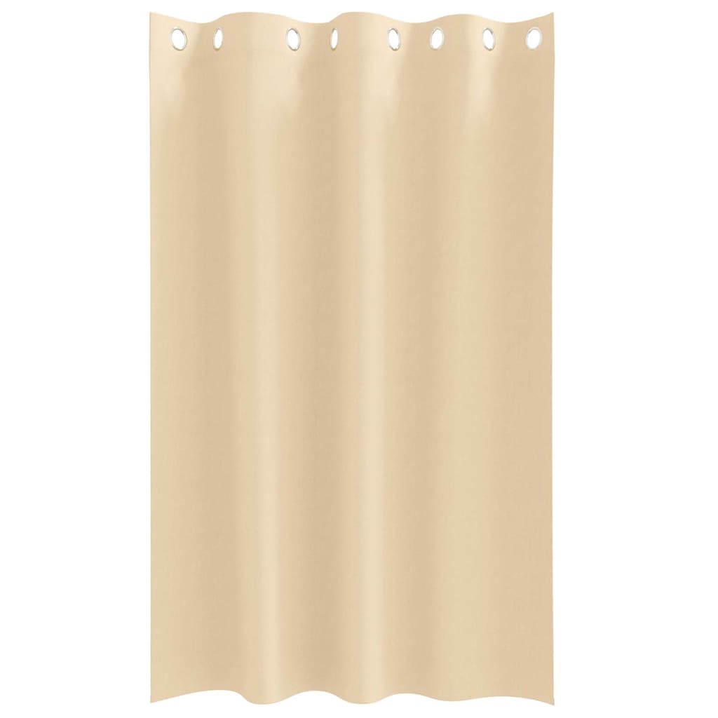 Mørklægningsgardiner med ringe 2 stk. Cremefarvet 175 x 140 cm