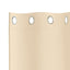 Mørklægningsgardiner med ringe 2 stk. Cremefarvet 225 x 140 cm