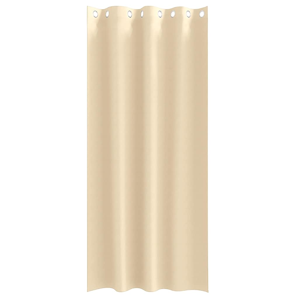 Mørklægningsgardiner med ringe 2 stk. Cremefarvet 225 x 140 cm