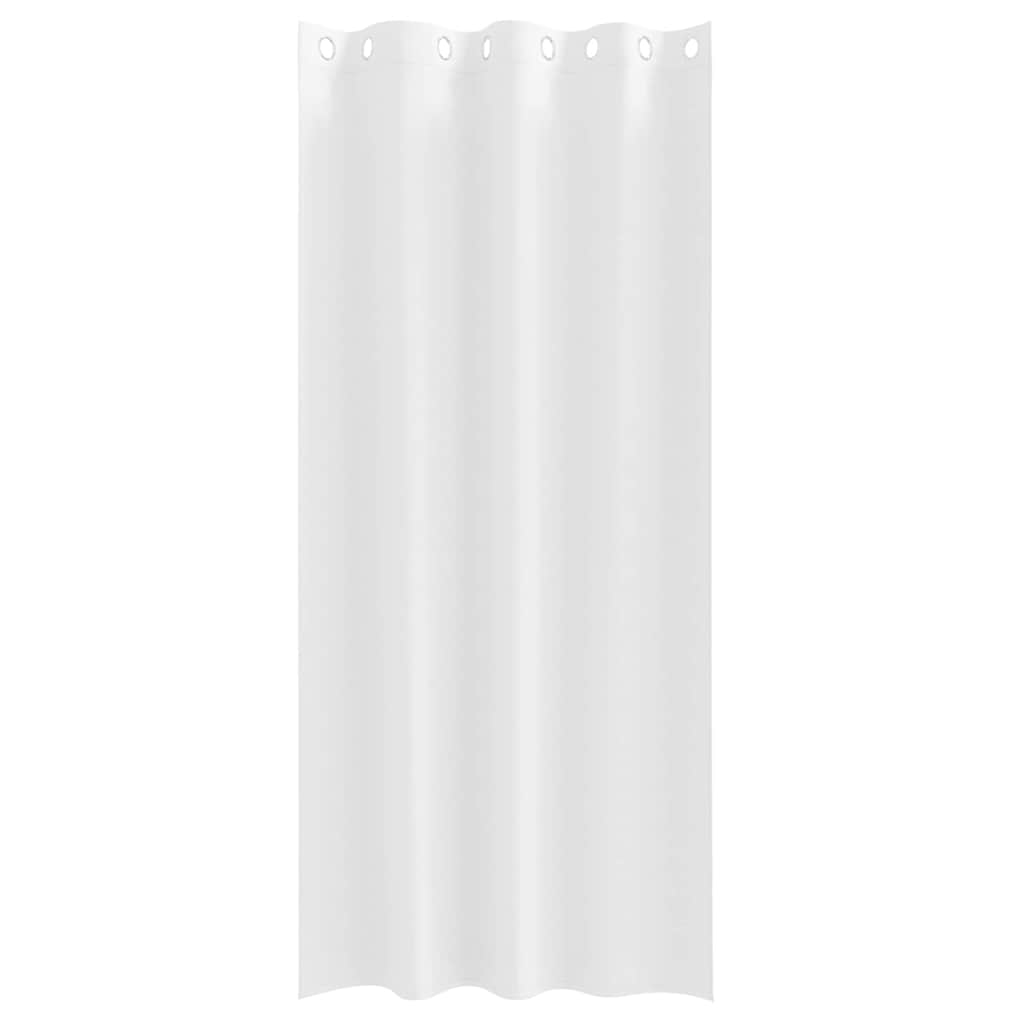 Mørklægningsgardiner med ringe 2 stk. Ren Hvid 245 x 140 cm