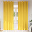Mørklægningsgardiner med ringe 2 stk. Sennepsgul 245 x 140 cm