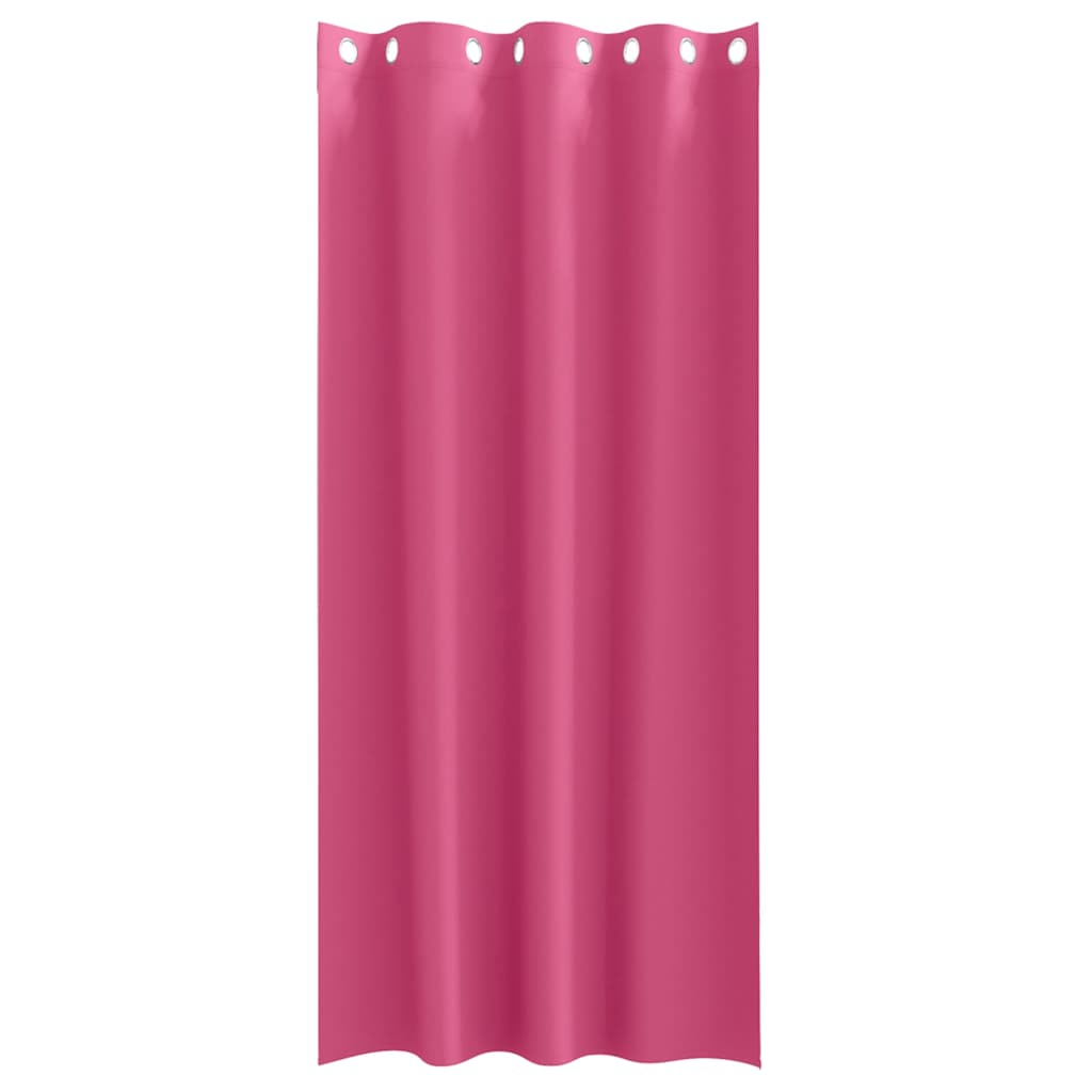 Mørklægningsgardiner med ringe 2 stk. Lys Pink 245 x 140 cm