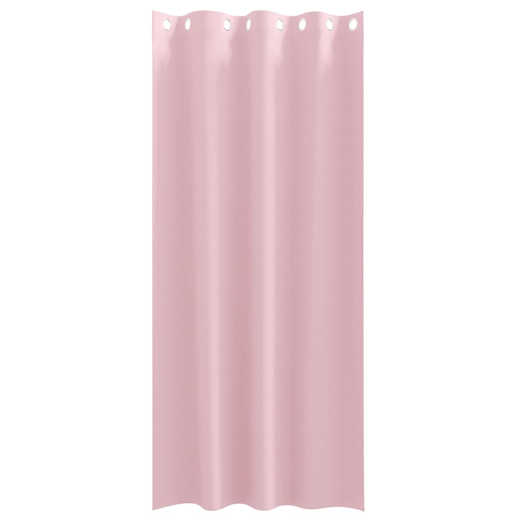 Mørklægningsgardiner med ringe 2 stk. Lyserød 260 x 140 cm