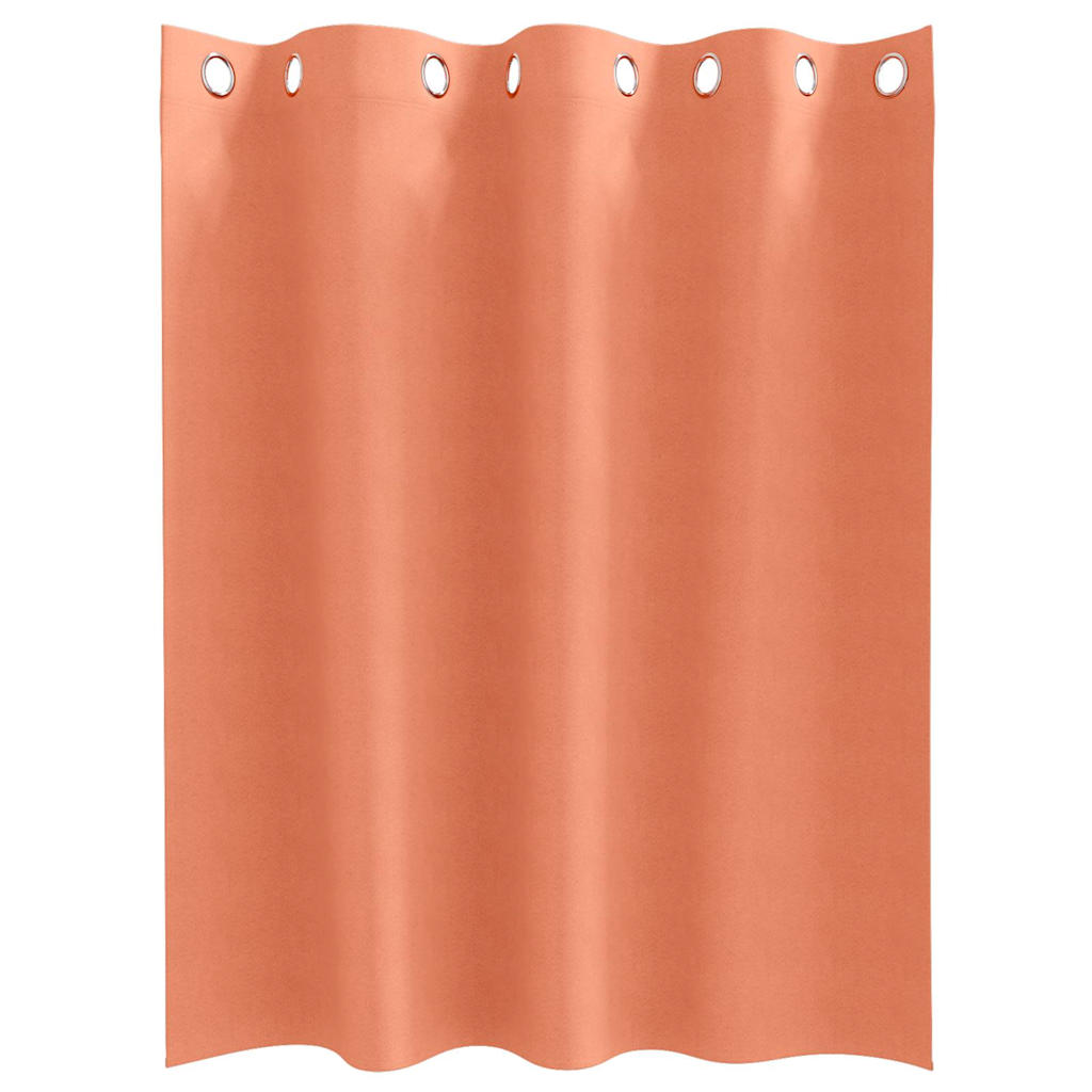 Mørklægningsgardiner med ringe 2 stk. Terrakotta 140 x 140 cm