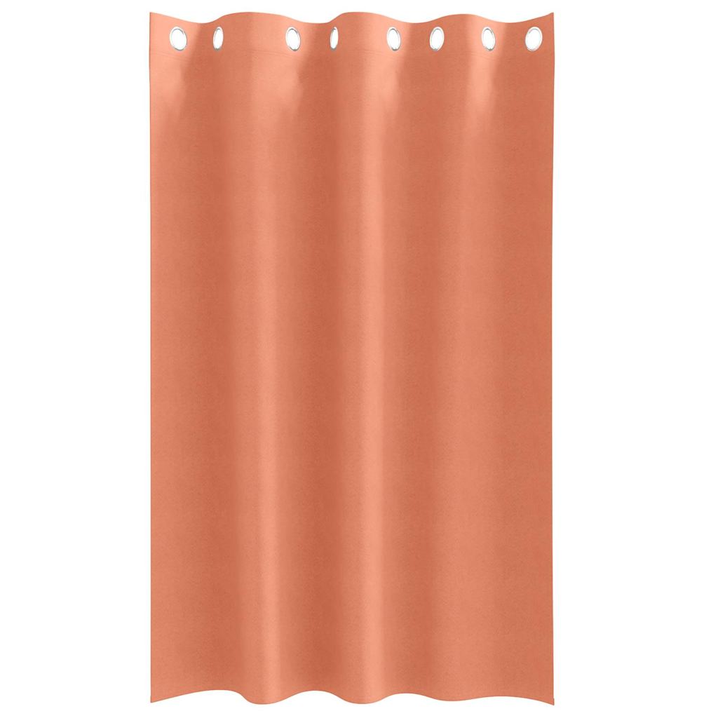 Mørklægningsgardiner med ringe 2 stk. Terrakotta 175 x 140 cm