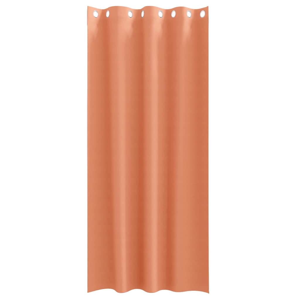 Mørklægningsgardiner med ringe 2 stk. Terrakotta 225 x 140 cm