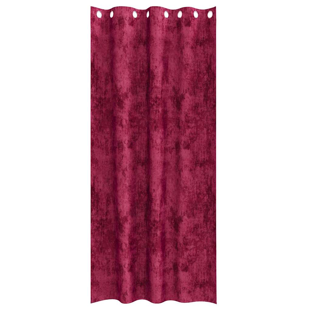 Velour Gardiner 2 stk. Vinrød 225 x 140 cm Fløjl