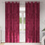 Velour Gardiner 2 stk. Vinrød 260 x 140 cm Fløjl
