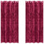 Velour Gardiner 2 stk. Vinrød 260 x 140 cm Fløjl