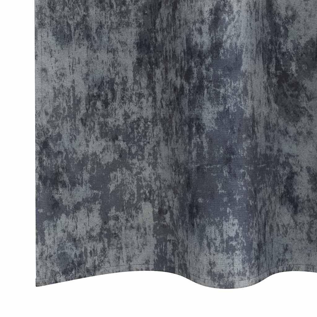 Velour Gardiner 2 stk. Sølvgrå 245 x 140 cm Fløjl