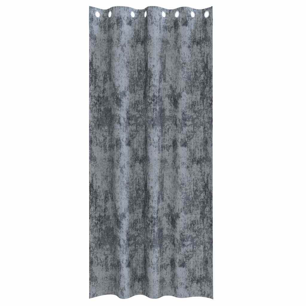 Velour Gardiner 2 stk. Sølvgrå 260 x 140 cm Fløjl