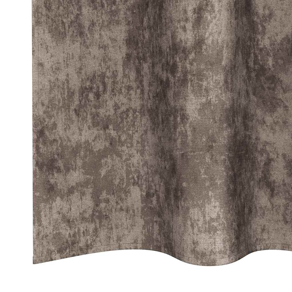 Velour Gardiner 2 stk. Cappuccino 260 x 140 cm Fløjl