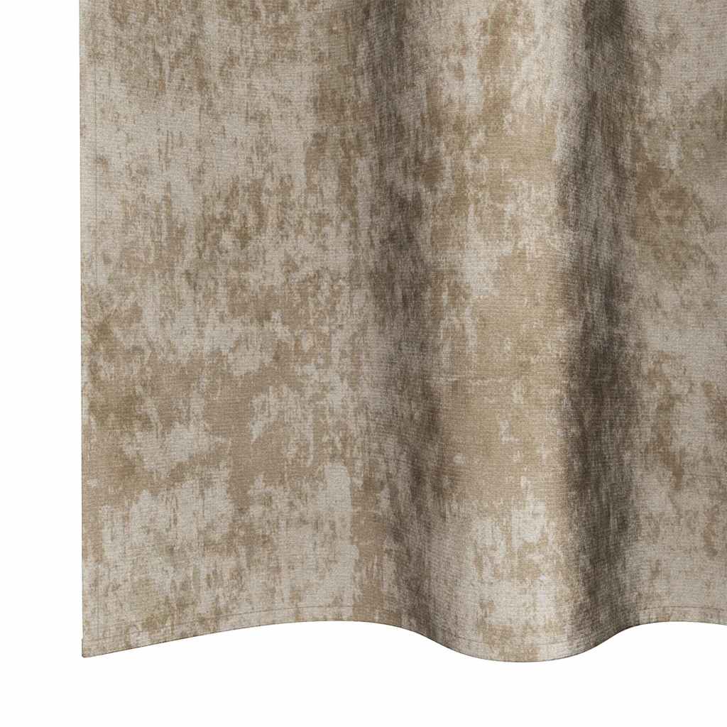Velour Gardiner 2 stk. champagnefarvet 245 x 140 cm Fløjl