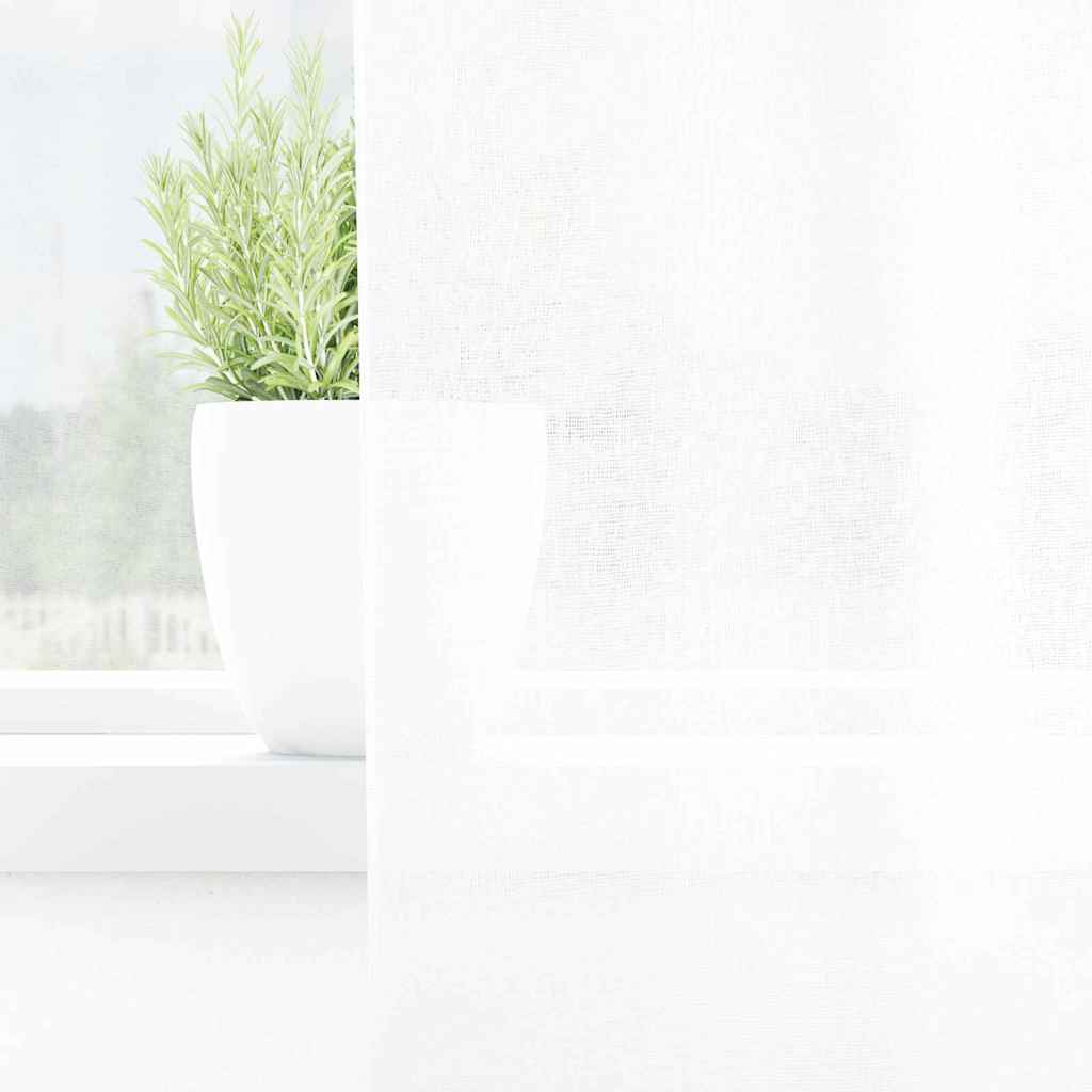 Voile Gardin 2 stk. Hvid 175 x 140 cm Polyester