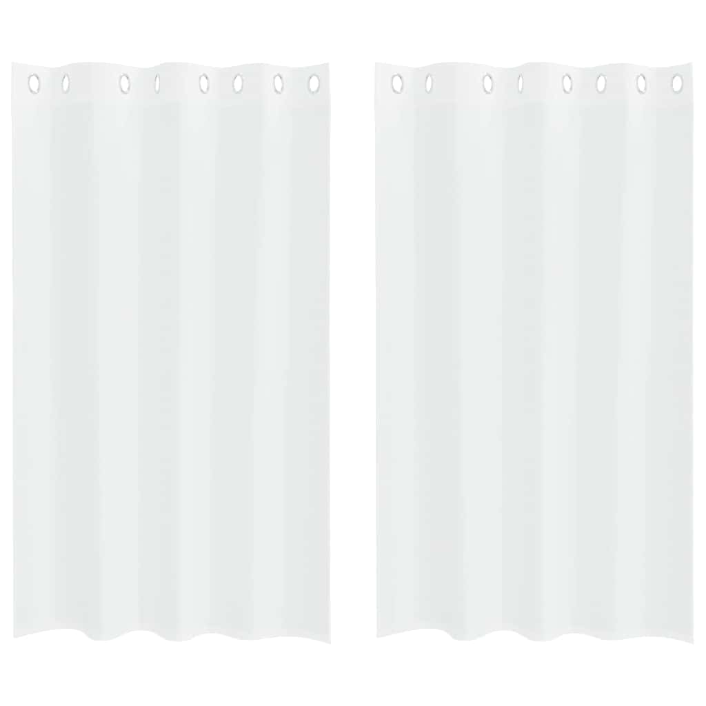 Voile Gardin 2 stk. Hvid 175 x 140 cm Polyester
