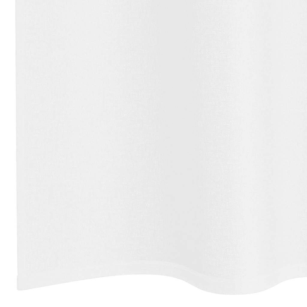 Voile Gardin 2 stk. Hvid 260 x 140 cm Polyester
