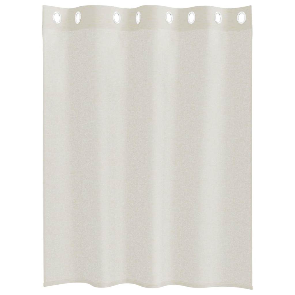 Voile Gardin 2 stk. Creme 140 x 140 cm Polyester