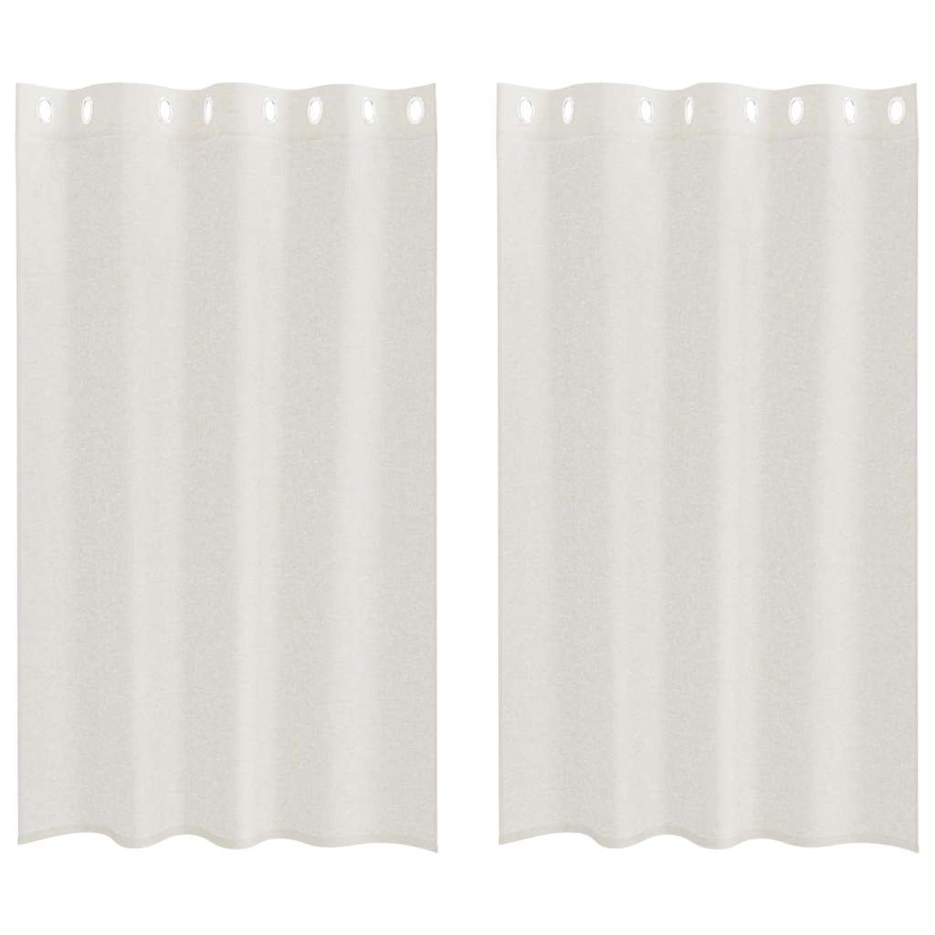 Voile Gardin 2 stk. Creme 175 x 140 cm Polyester