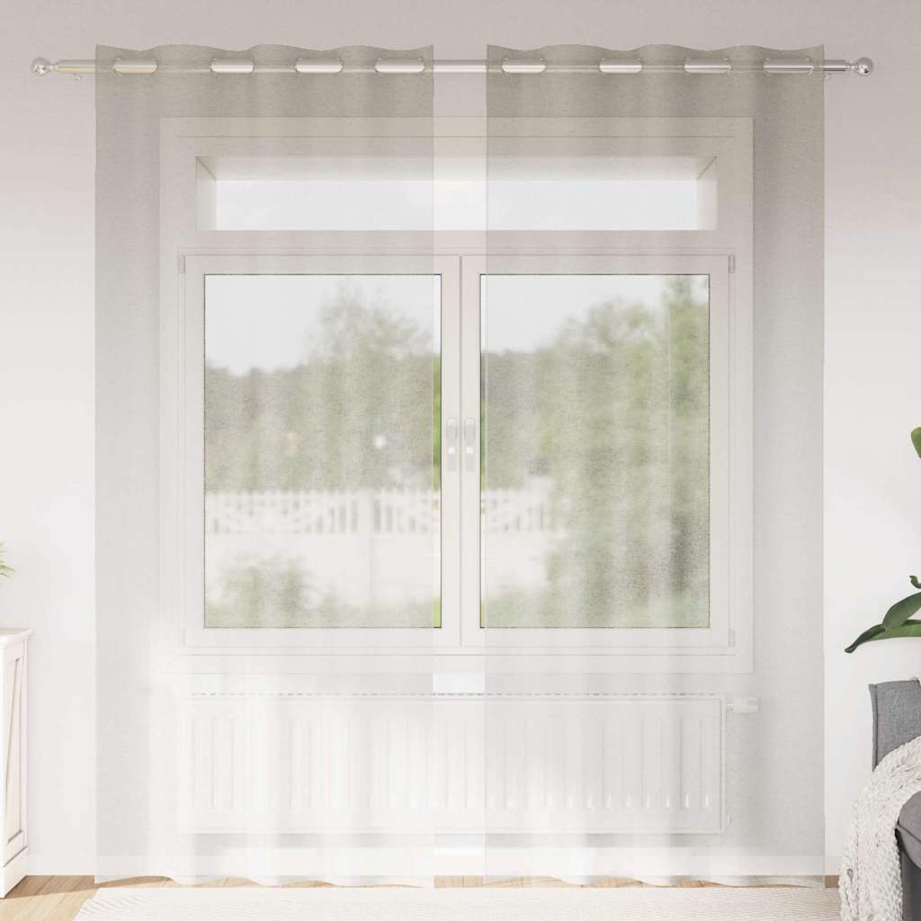 Voile Gardin 2 stk. Creme 225 x 140 cm Polyester