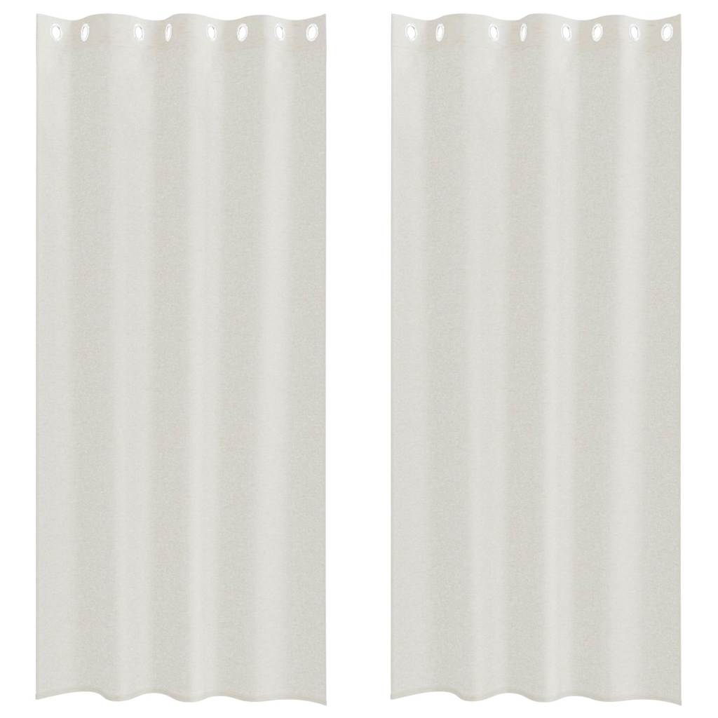 Voile Gardin 2 stk. Creme 245 x 140 cm Polyester