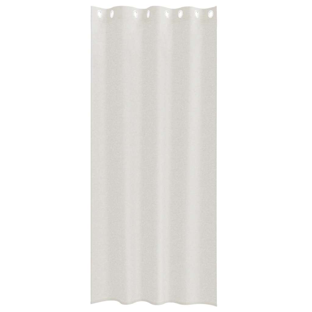 Voile Gardin 2 stk. Creme 260 x 140 cm Polyester