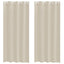 Voile Gardin 2 stk. Sandfarvet 225 x 140 cm Polyester