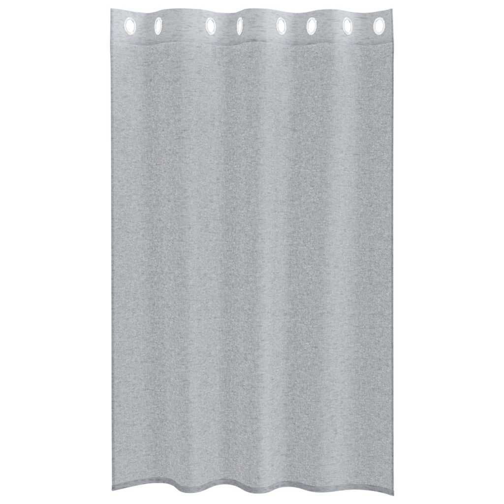Voile Gardin 2 stk. Mørkegrå 175 x 140 cm Polyester
