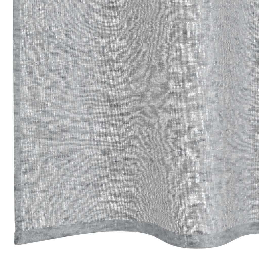 Voile Gardin 2 stk. Mørkegrå 260 x 140 cm Polyester