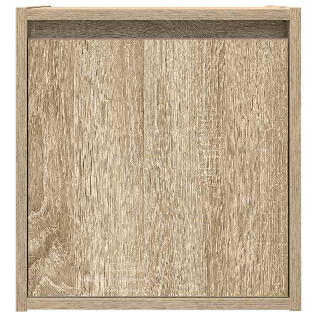 væghængt sengebord 38x34x40 cm sonoma-eg