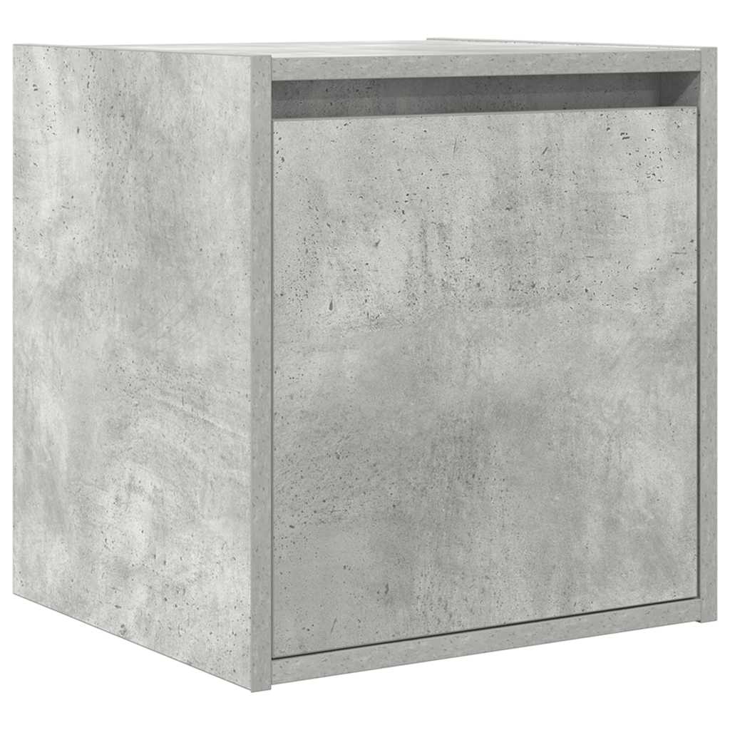 væghængt sengebord 38x34x40 cm betongrå