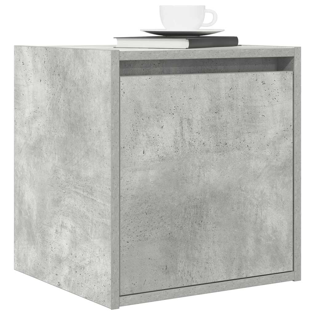 væghængt sengebord 38x34x40 cm betongrå