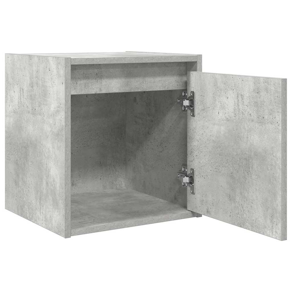 væghængt sengebord 38x34x40 cm betongrå