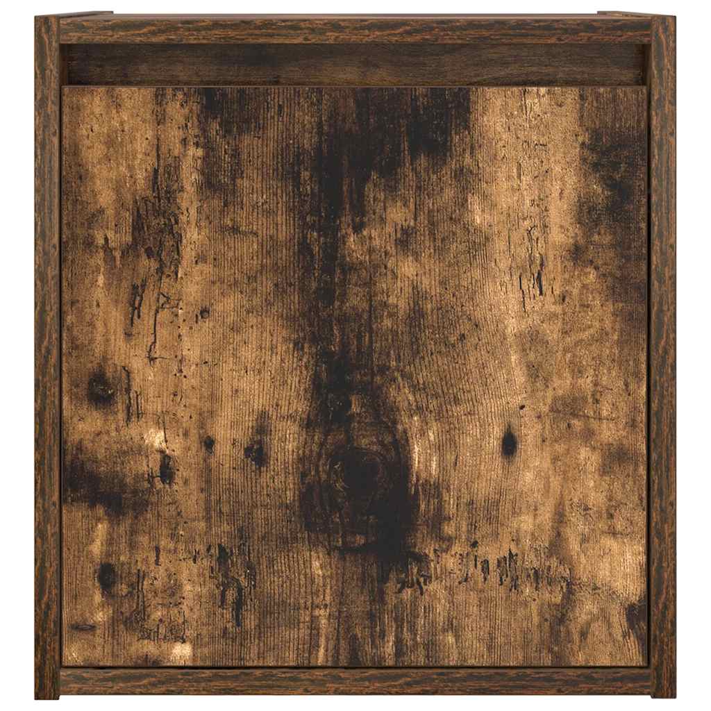 væghængt sengebord 38x34x40 cm røget egetræsfarve
