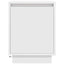 Sengeskab med LED-lys Hvid 38x34x50 cm