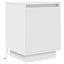 sengeskabe 2 stk. med LED-lys 38x34x50 cm hvid