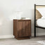 Sengeskab med LED-lys Brun Eg 38x34x50 cm