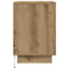 sengeskabe 2 stk. med LED-lys 38x34x50 cm kunsteg