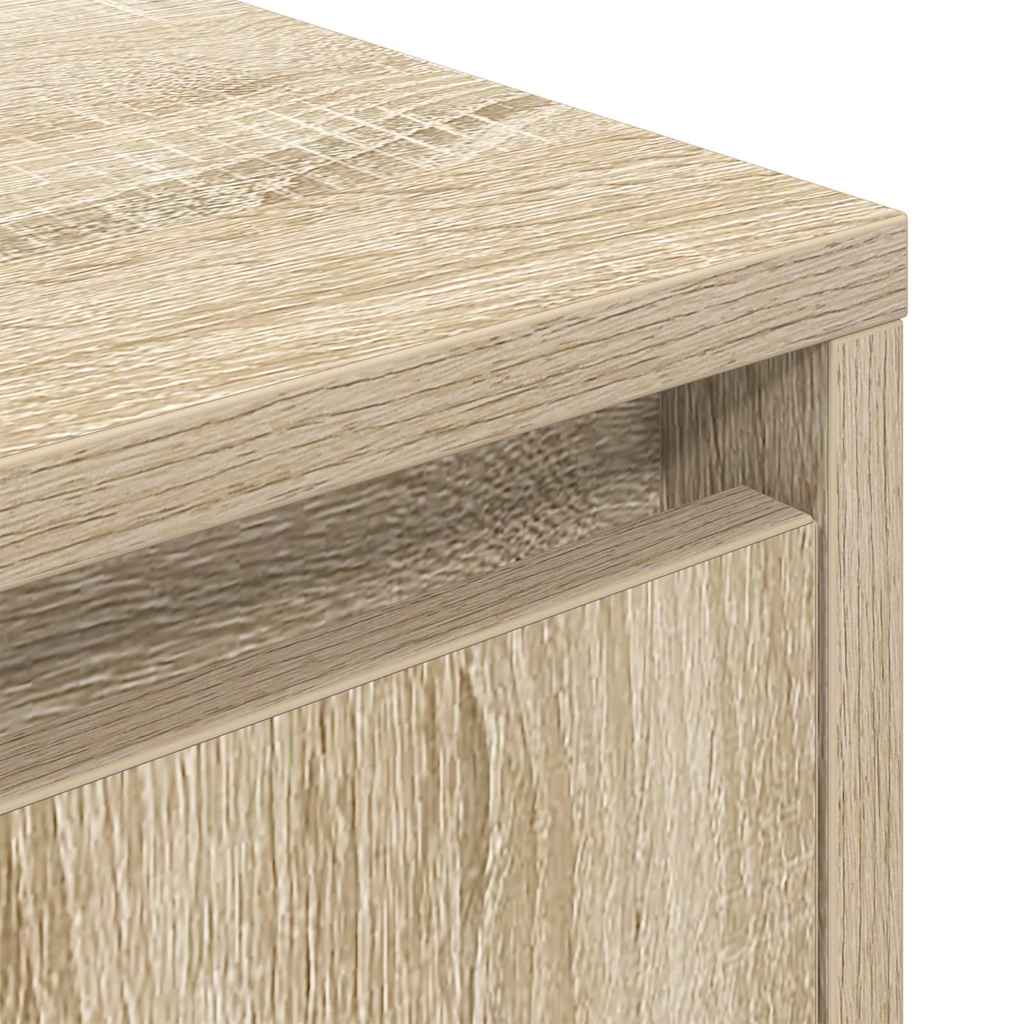 Sengeskab med LED-lys Sonoma Eg 38x34x50 cm