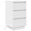 sengeskab med LED-lys 38x34x65 cm hvid