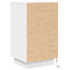 sengeskab med LED-lys 38x34x65 cm hvid