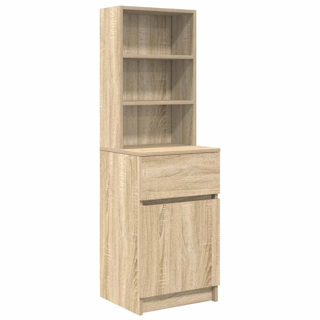 sengebord 39x35x125 cm konstrueret træ sonoma-eg