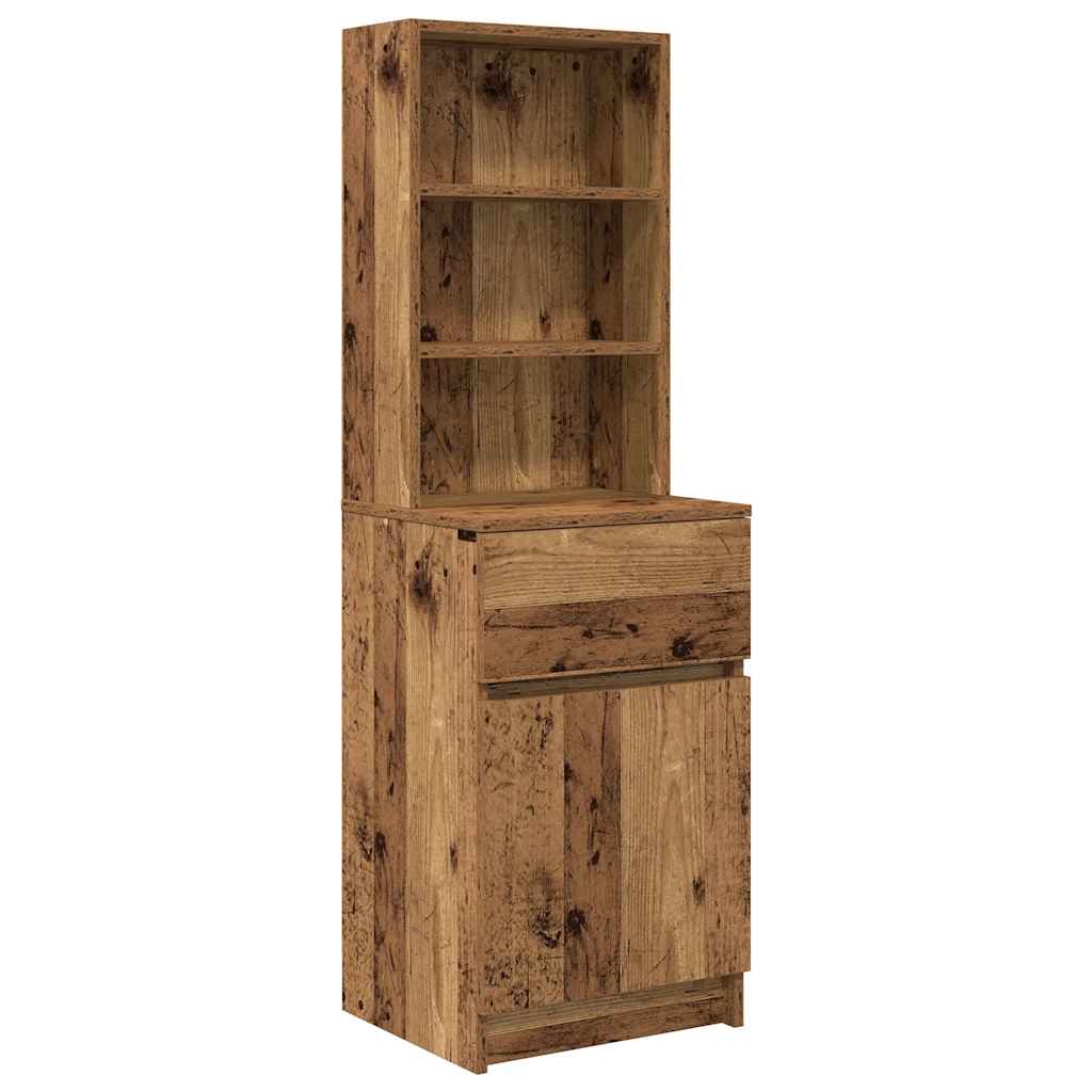 sengeskab 39x35x125 cm konstrueret træ antikt træ