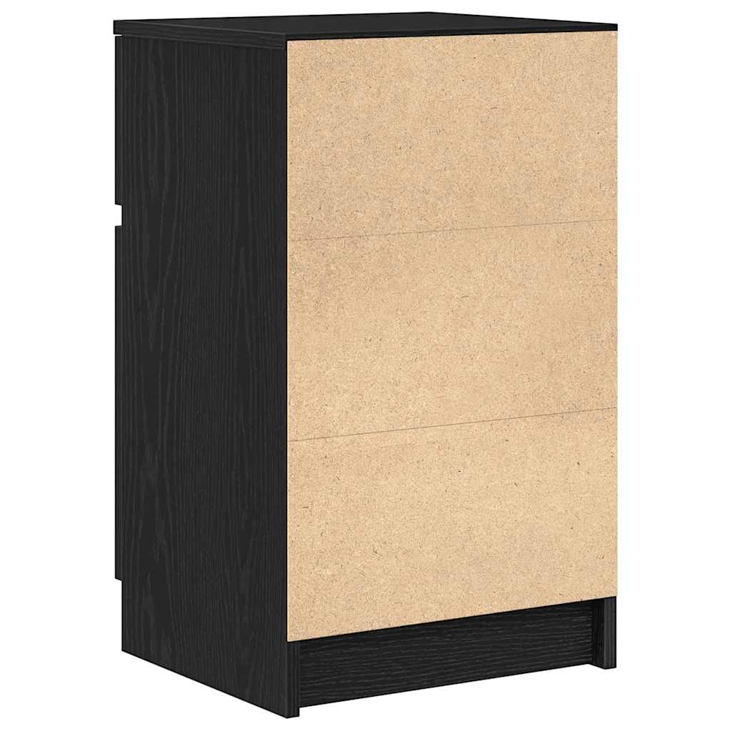 sengeborde 2 stk. 39x35x65 cm konstrueret træ sort