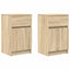 sengeborde 2 stk. 39x35x65 cm konstrueret træ sonoma-eg