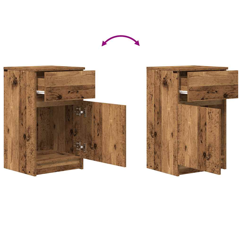 sengeskab 39x35x65 cm konstrueret træ antikt træ