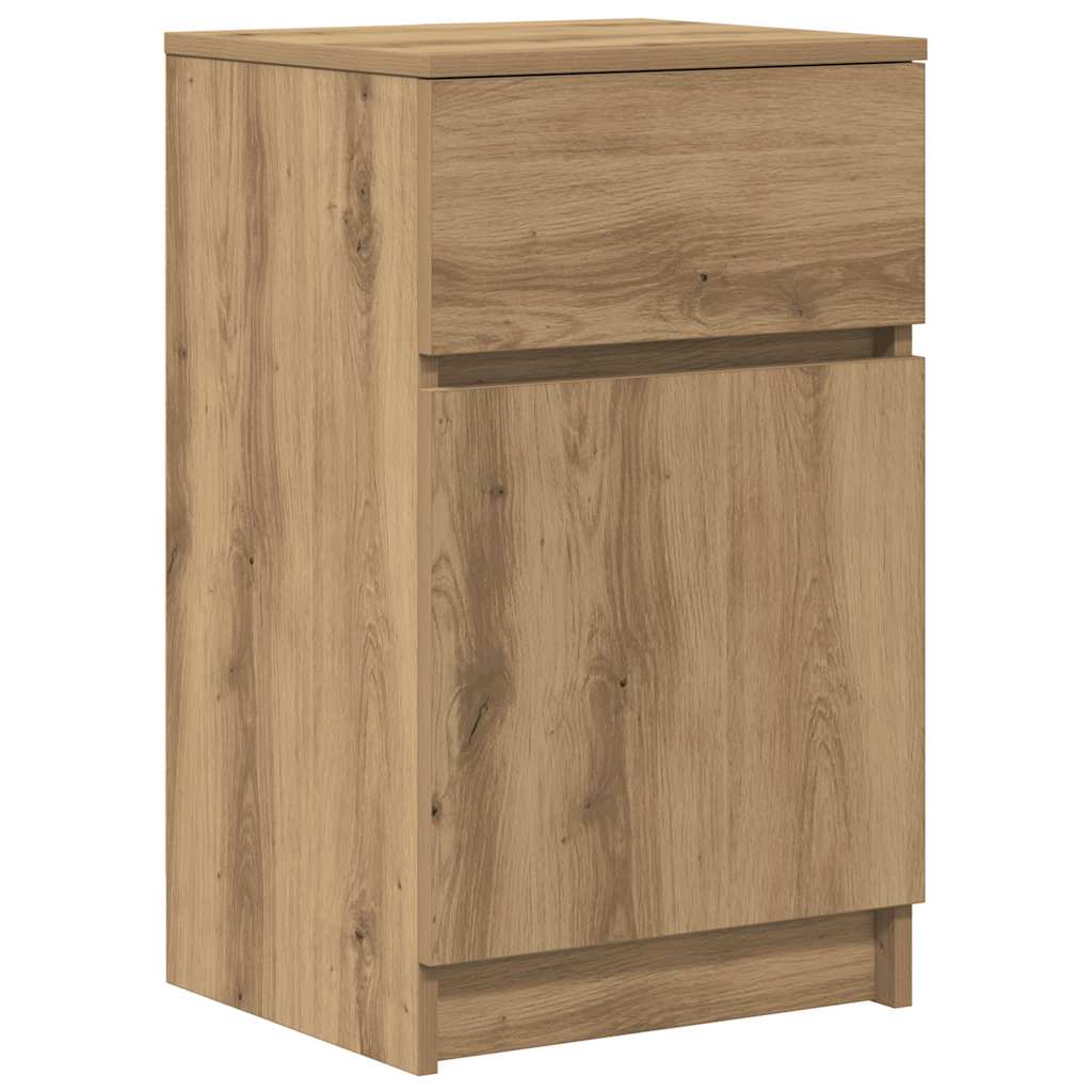 sengeborde 2 stk. 39x35x65 cm konstrueret træ kunsteg